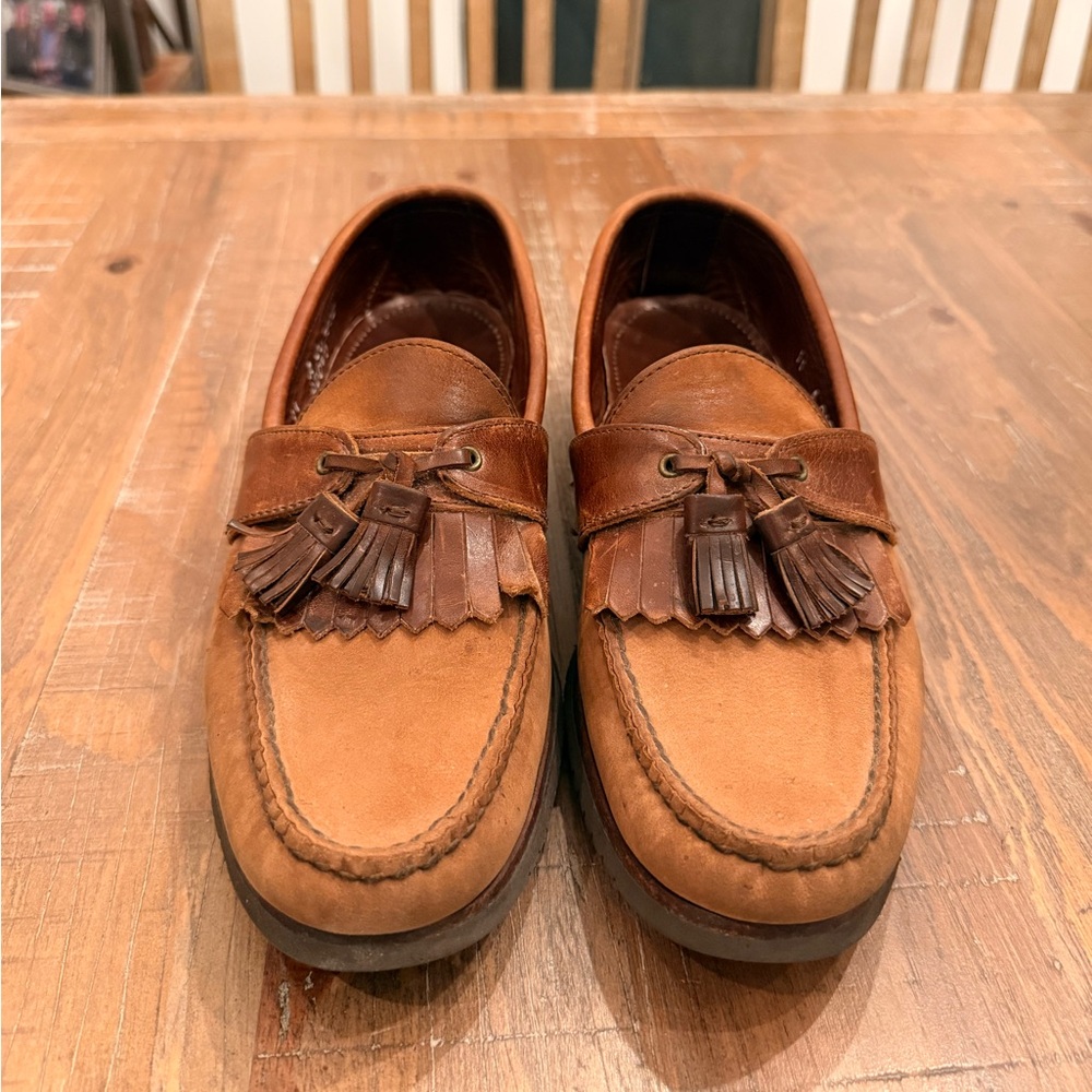 Allen Edmonds Men's Tassel Kiltie Loafers in Cognac Brown